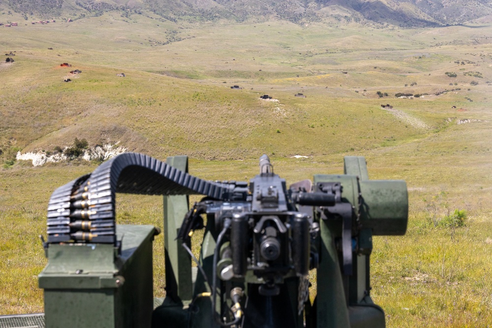 AAS students fire MK19s and M2A1s for an ACV gunnery exercise