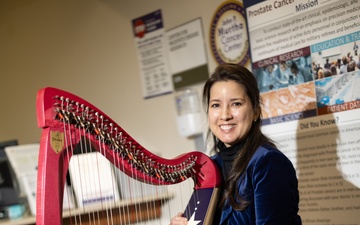 Harpist Provides Volunteer Performances at Walter Reed to Enhance Therapeutic Patient Care