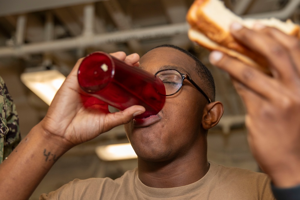 PB&amp;J Snackdown Staring Crewmembers from USS Tripoli