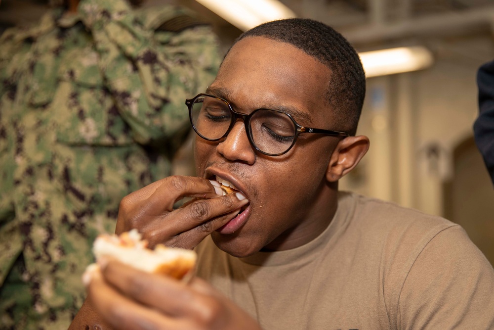 PB&amp;J Snackdown Staring Crewmembers from USS Tripoli