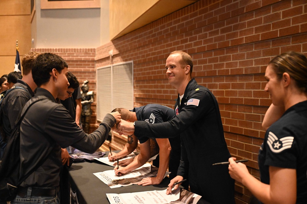 Thunderbirds Pilots Visit Steele High School