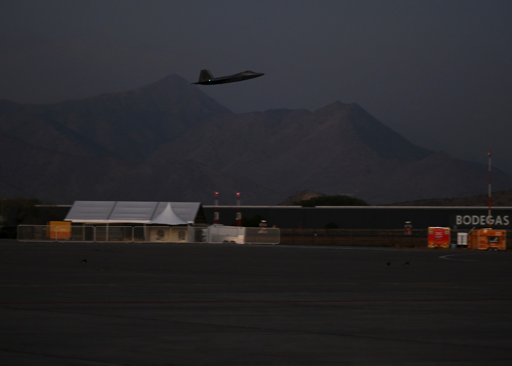 F-22s, KC-10 lands at FIDAE