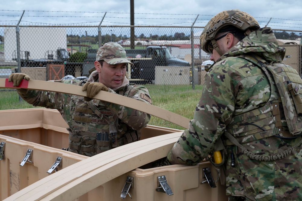 Members construct site for Exercise Golden Support