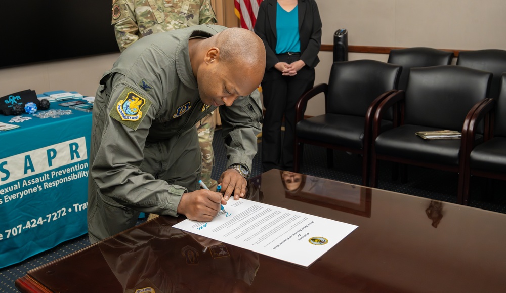 Travis leaders sign Sexual Assault Prevention Month proclamation