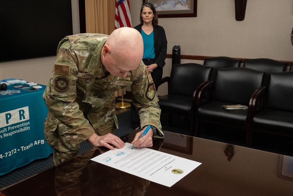 Travis leaders sign Sexual Assault Prevention Month proclamation