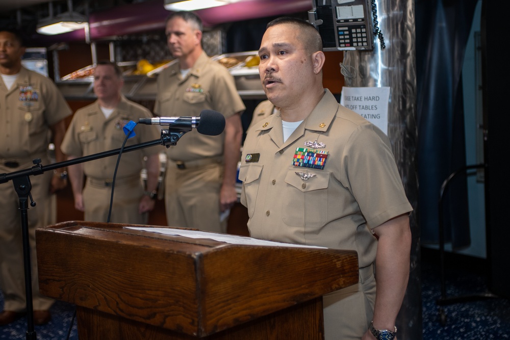 USS Ronald Reagan (CVN 76) Sailors celebrate CPOs Birthday