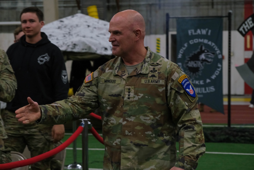 U.S. Army Vice Chief of Staff Visits Arctic Wolves During Flaw II