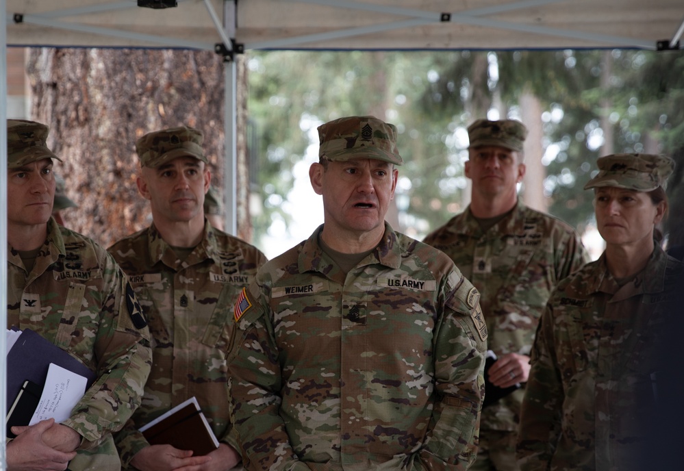 CSA Gen. Randy A. George and SMA Michael Weimer visit Joint Base Lewis-McChord