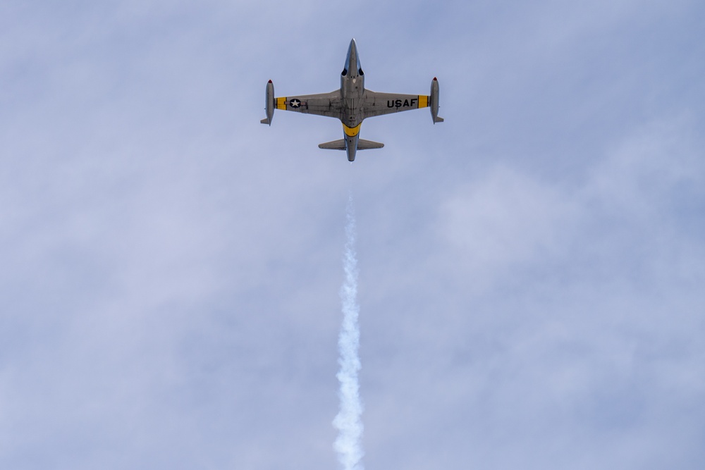 T-33 Shooting Star performs for spectators at The Great Texas Airshow