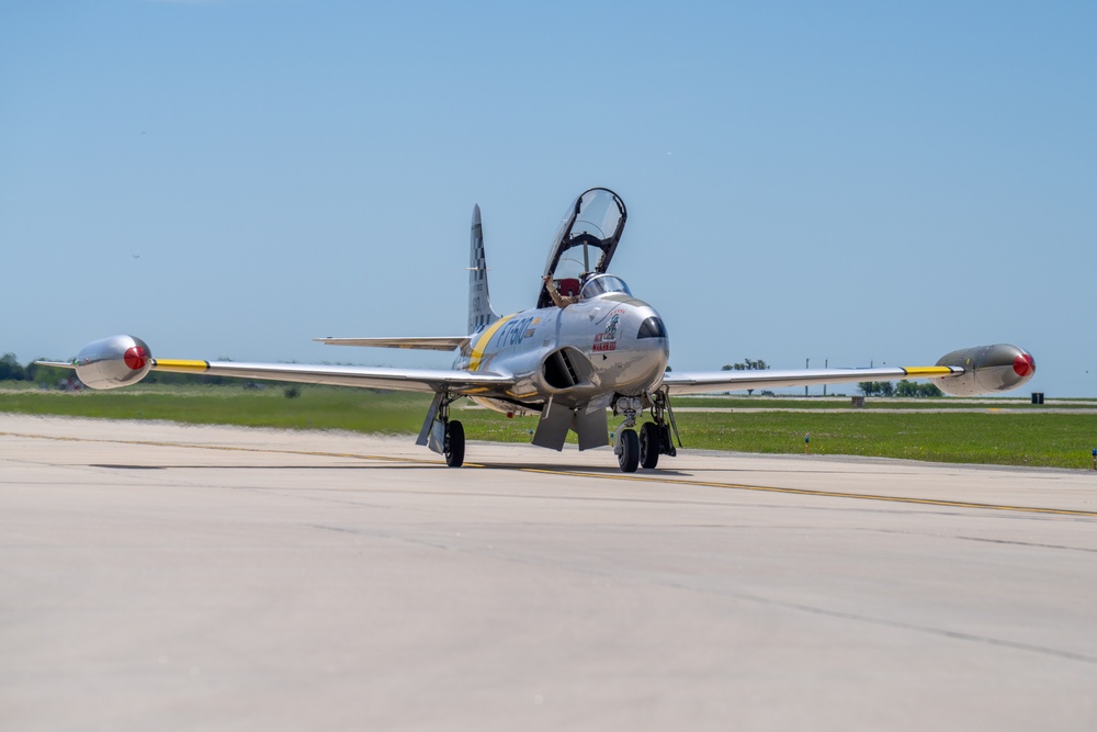 T-33 Shooting Star performs for spectators at The Great Texas Airshow