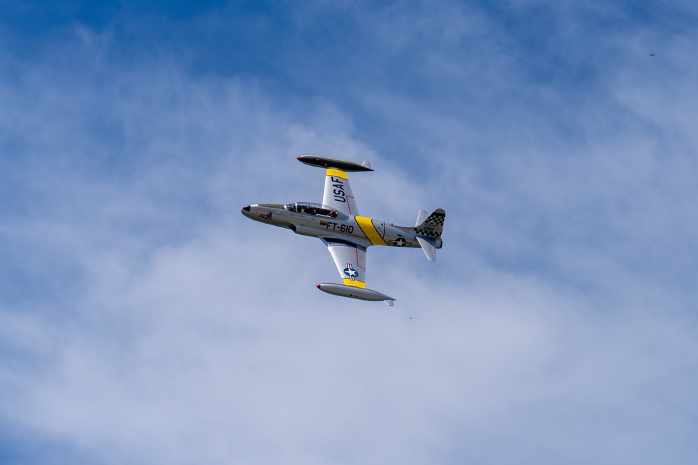T-33 Shooting Star performs for spectators at The Great Texas Airshow