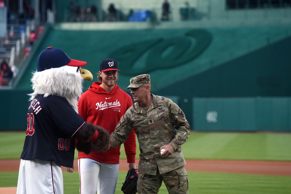 National Guard night at Nationals Stadium