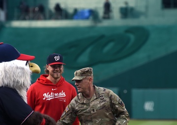 National Guard night at Nationals Stadium