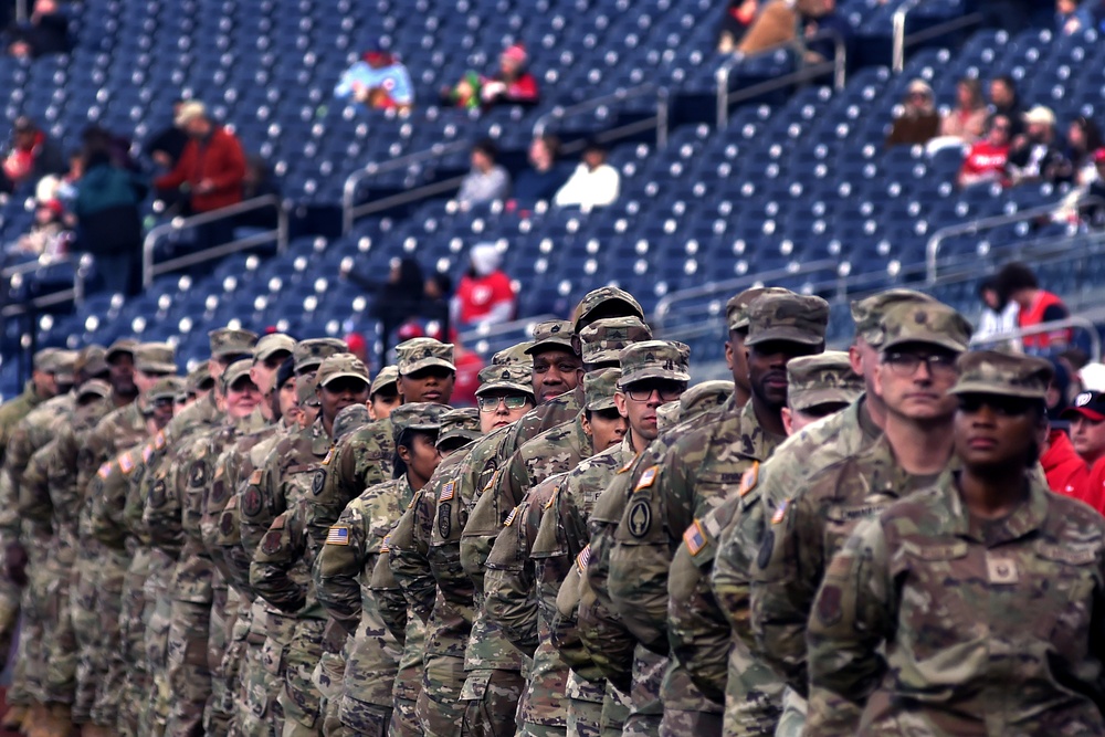 National Guard night at Nationals Stadium