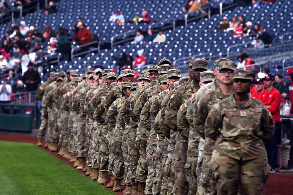 National Guard night at Nationals Stadium