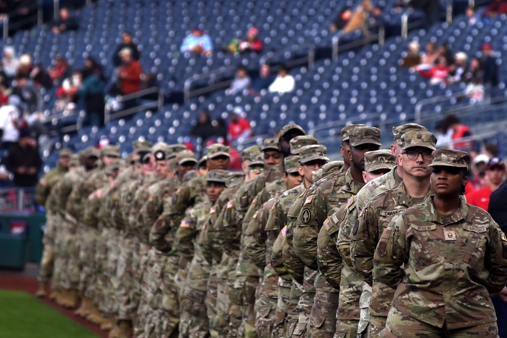 National Guard night at Nationals Stadium