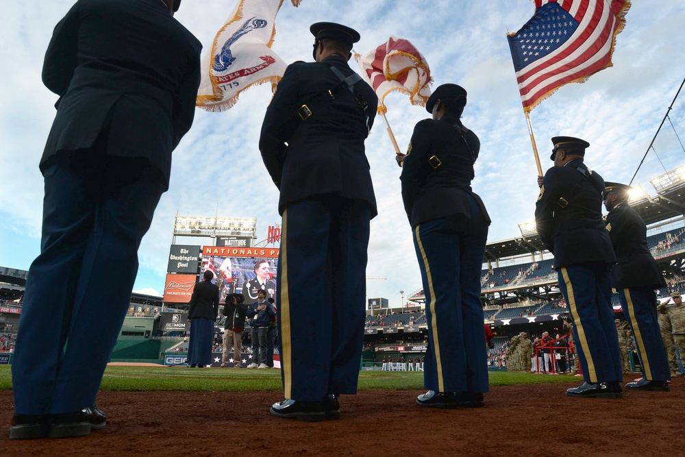 National Guard night at Nationals Stadium