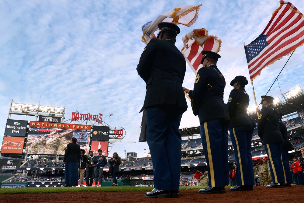 National Guard night at Nationals Stadium