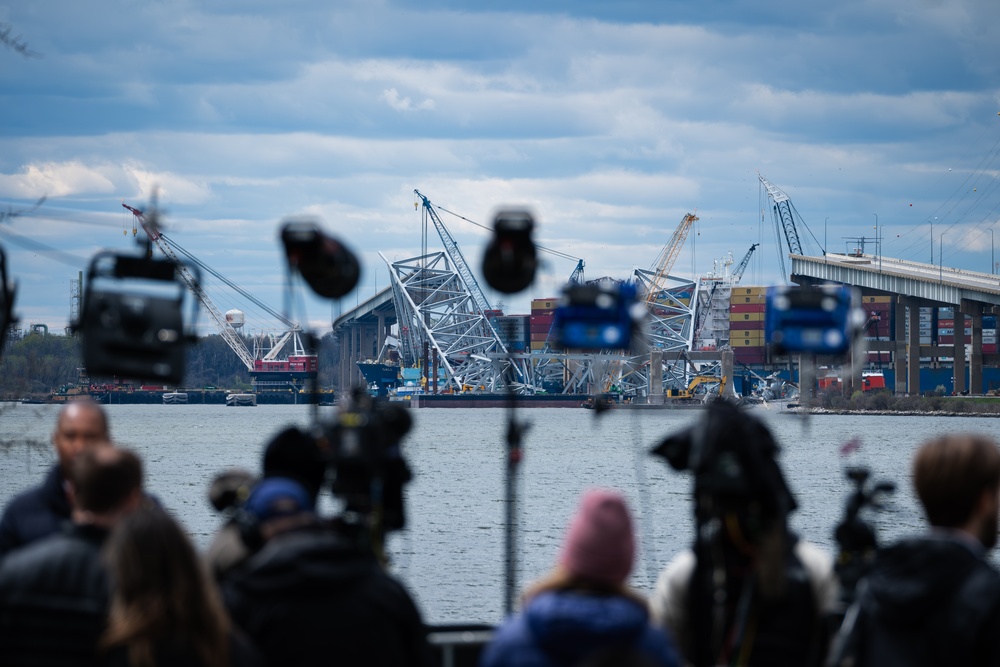 President Biden visits Baltimore after Key Bridge collapse