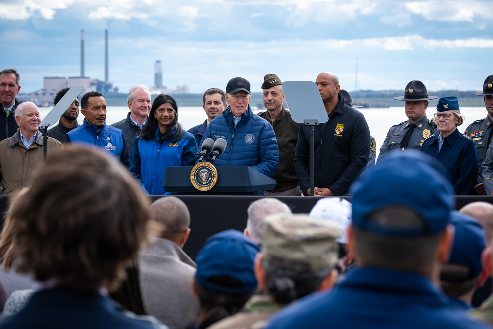 President Biden visits Baltimore after Key Bridge collapse