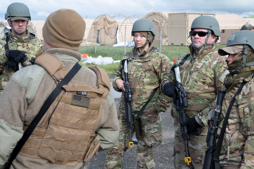 Members receive instruction during Exercise Golden Support
