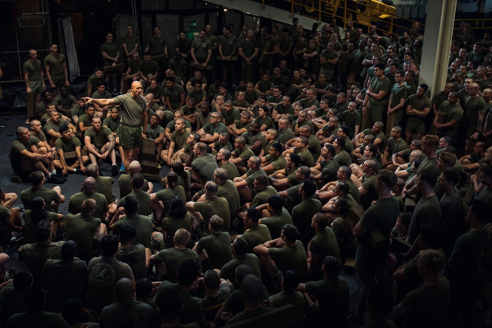 Backbone of the Corps: 15th MEU Conducts NCO PT Aboard USS Boxer