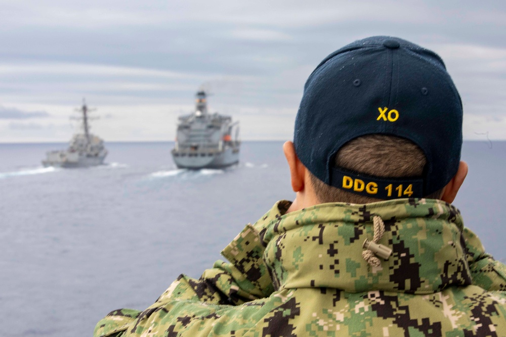 USS Ralph Johnson and USS Howard Conduct Replenishment-at-Sea