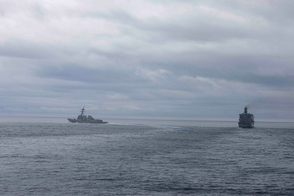 USS Ralph Johnson and USS Howard Conduct Replenishment-at-Sea