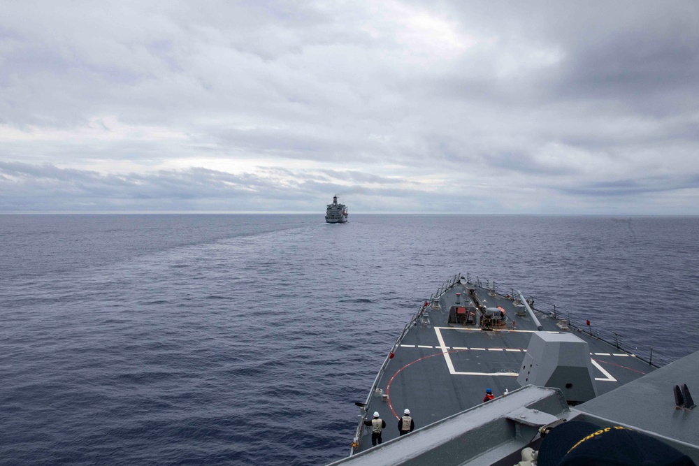 USS Ralph Johnson and USS Howard Conduct Replenishment-at-Sea