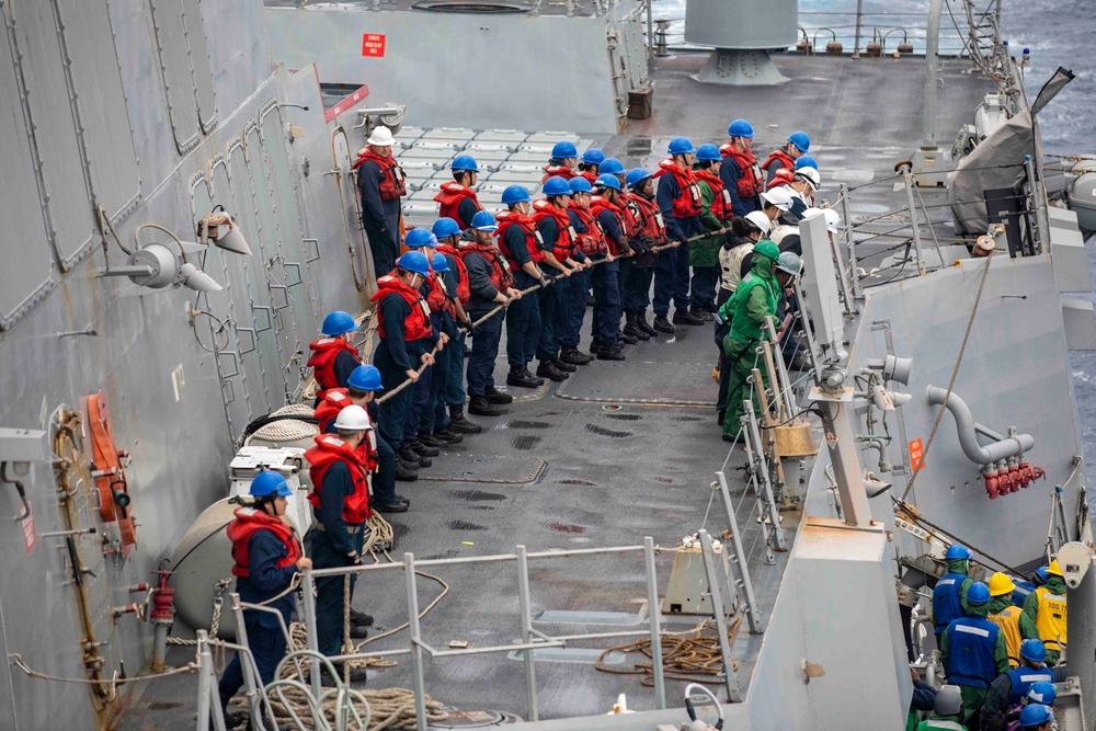 USS Ralph Johnson and USS Howard Conduct Replenishment-at-Sea