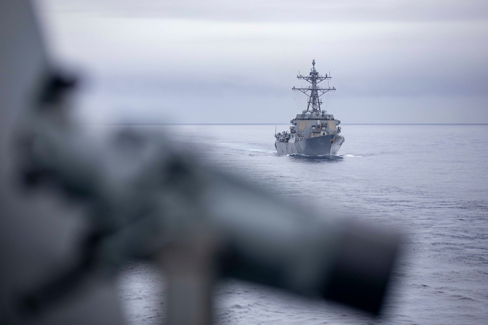 USS Ralph Johnson and USS Howard Conduct Replenishment-at-Sea