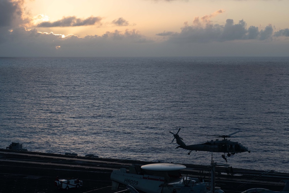 EODMU-3 Conducts Fast Rope Exercise Aboard Theodore Roosevelt