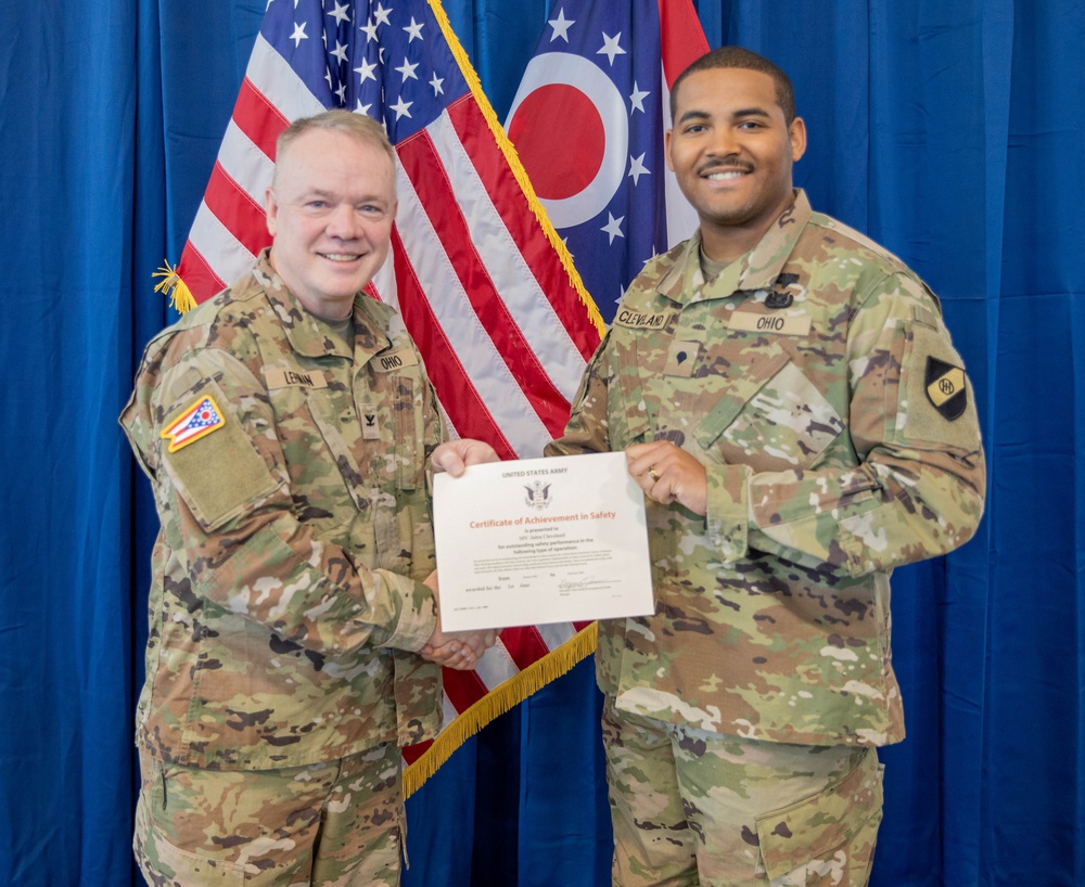 State Defense Force - Ohio conducts Safety Award Ceremony