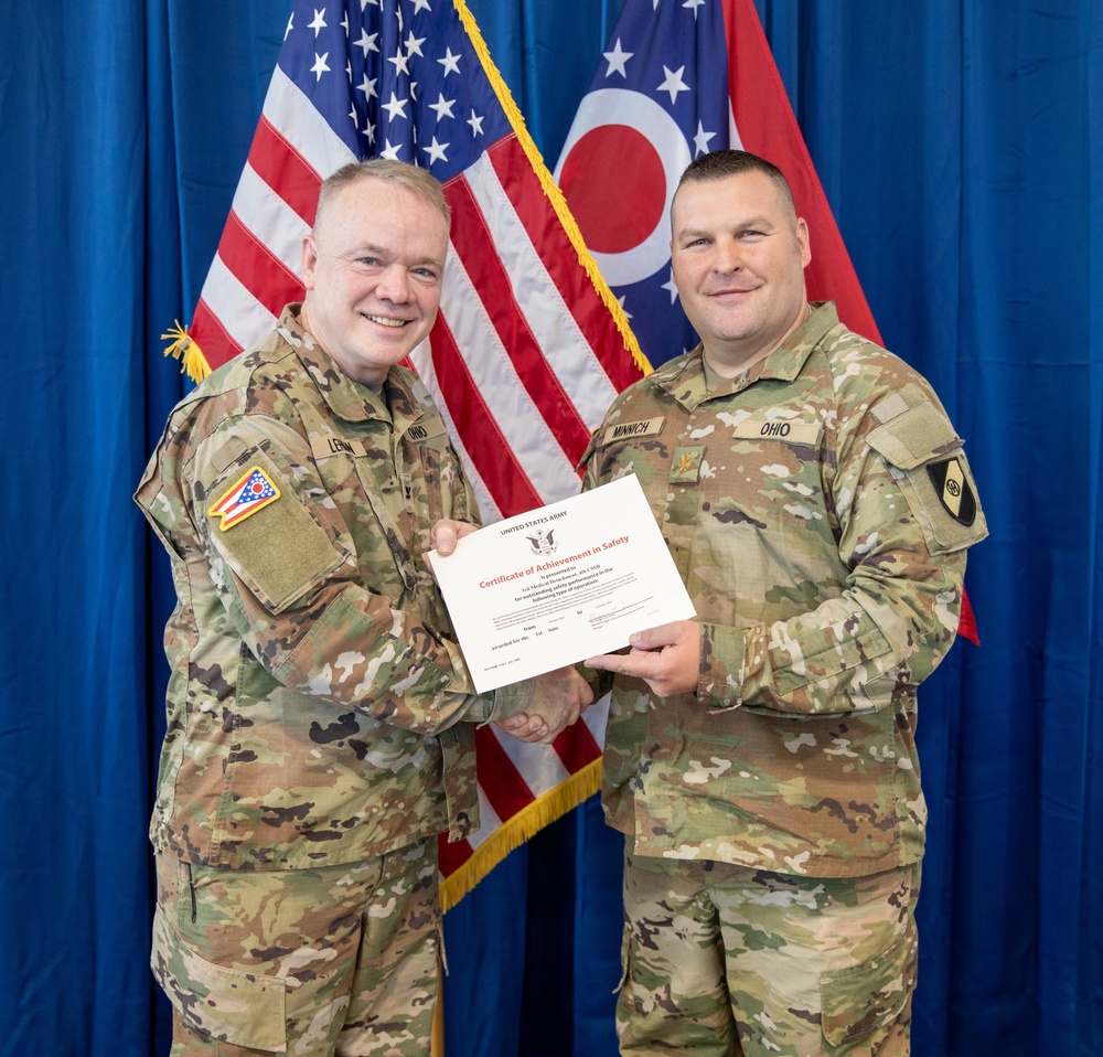 State Defense Force - Ohio conducts Safety Award Ceremony