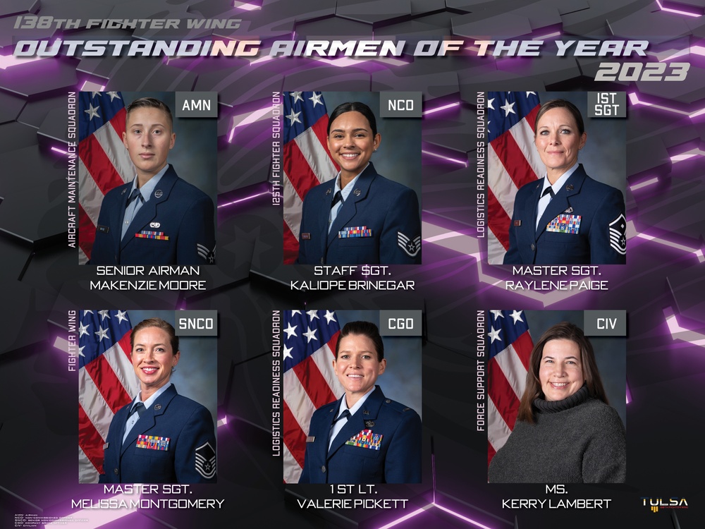 138FW Airmen of the Year are announced for 2023