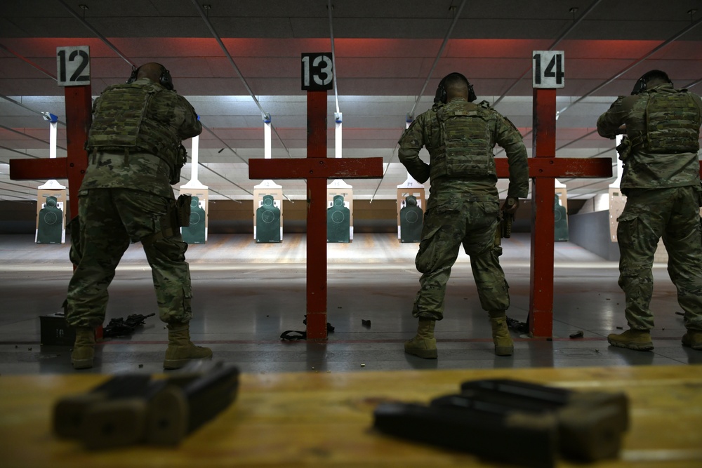 Airmen of the 163d Security Forces Squadron first to qualify on new weapon system