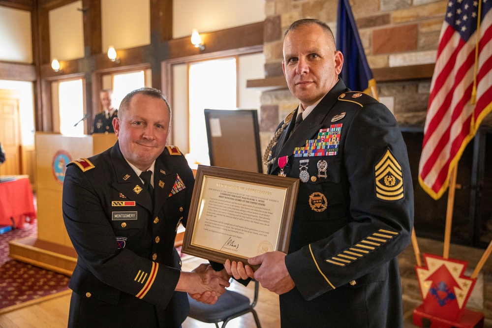 CSM Weiss retirement ceremony