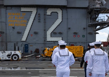 Abraham Lincoln departs from homeport
