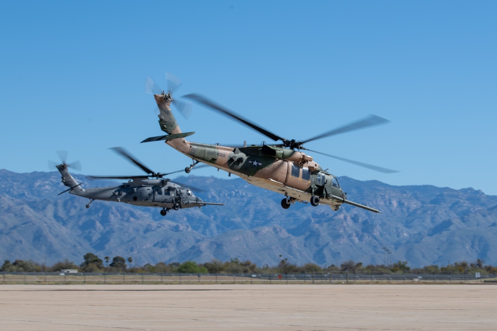 HH60 Helicopters Take Flight