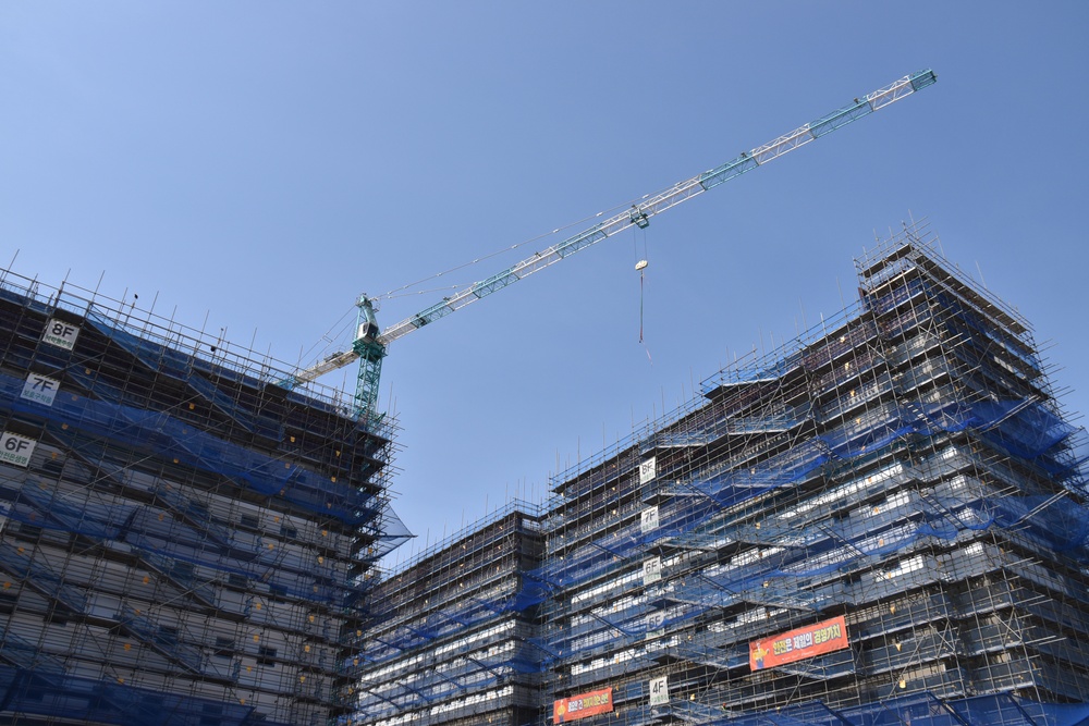 SES tours barracks under construction at Camp Humphreys, South Korea