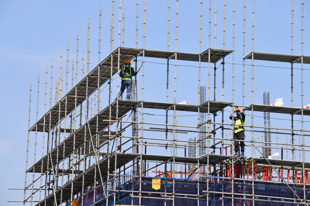 Army engineers construct new barracks on Camp Humphreys, South Korea