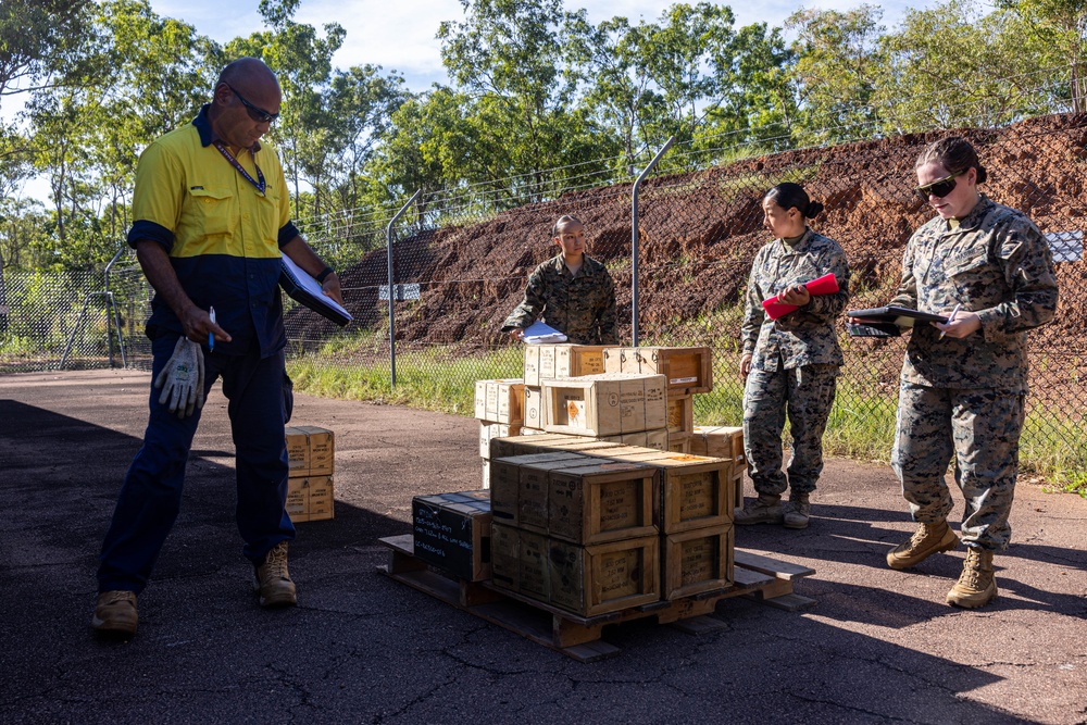 MRF-D 24.3 Marines receive ammo from Australians