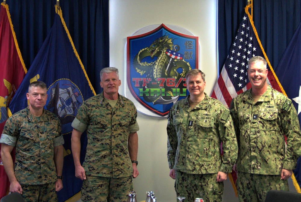 Vice Adm. Kacher and Lt. Gen. Turner Visit Task Force 76/3 and 3rd MEB