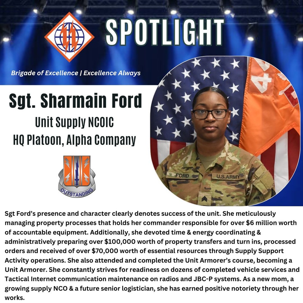 2d TSB Spotlight: Sgt. Sharmain Ford