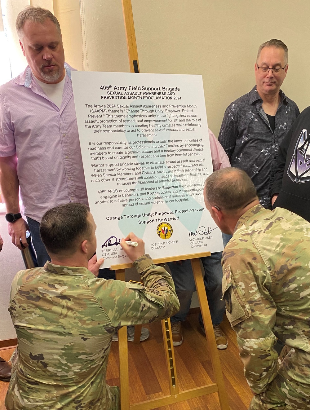 405th AFSB continues to support Army’s goal to eradicate sexual assault, harassment