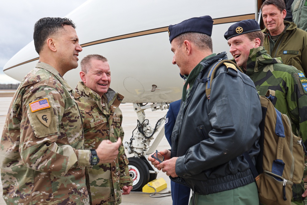 Swedish Air Force Visits NADWC in Michigan