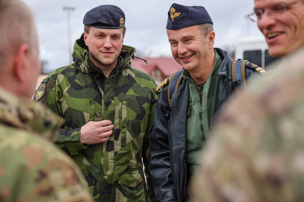 Swedish Air Force Visits NADWC in Michigan