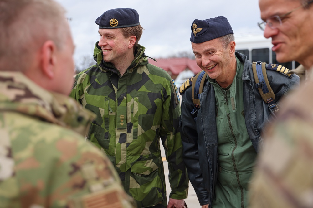 Swedish Air Force Visits NADWC in Michigan