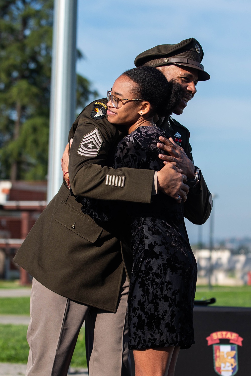 Sgt. Maj. Alphonzo Hunter's promotion ceremony