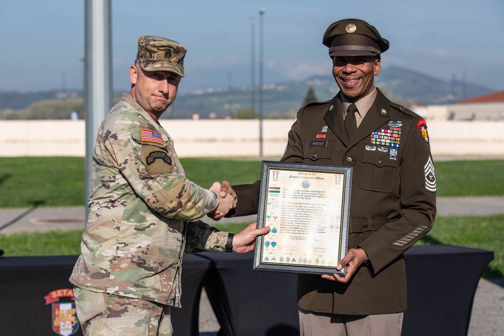 Sgt. Maj. Alphonzo Hunter's promotion ceremony